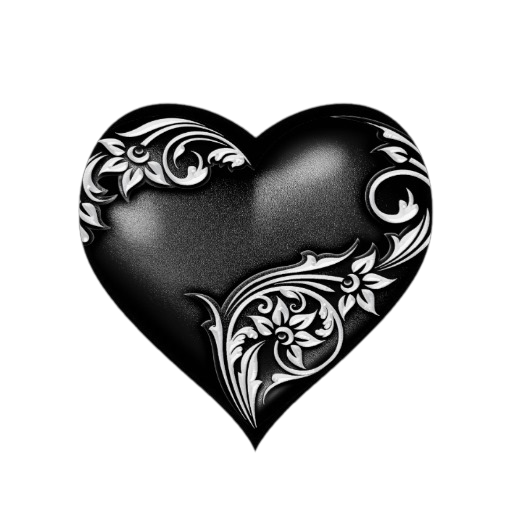 Coeur Noir Png - Pixel Art Emoji Coeur